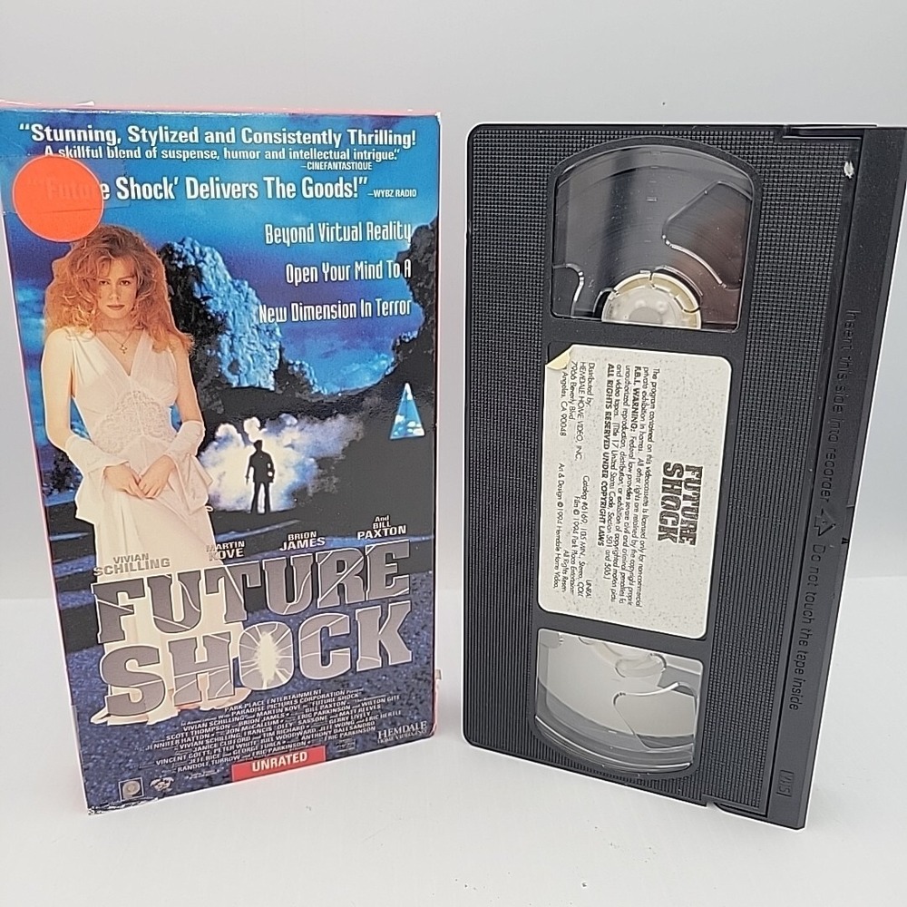 Future Shock VHS Unrated Vivian Schilling Bill Paxton Sci-Fi‎ Horror Rare OOP